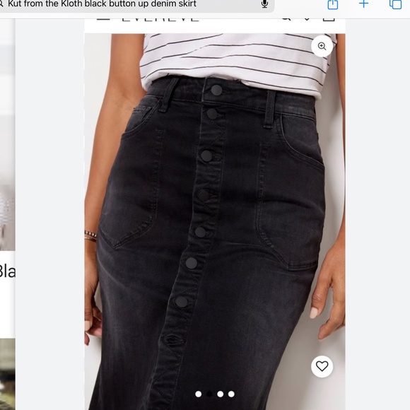 Kut from the Kloth Black denim skirt - Picture 1 of 4
